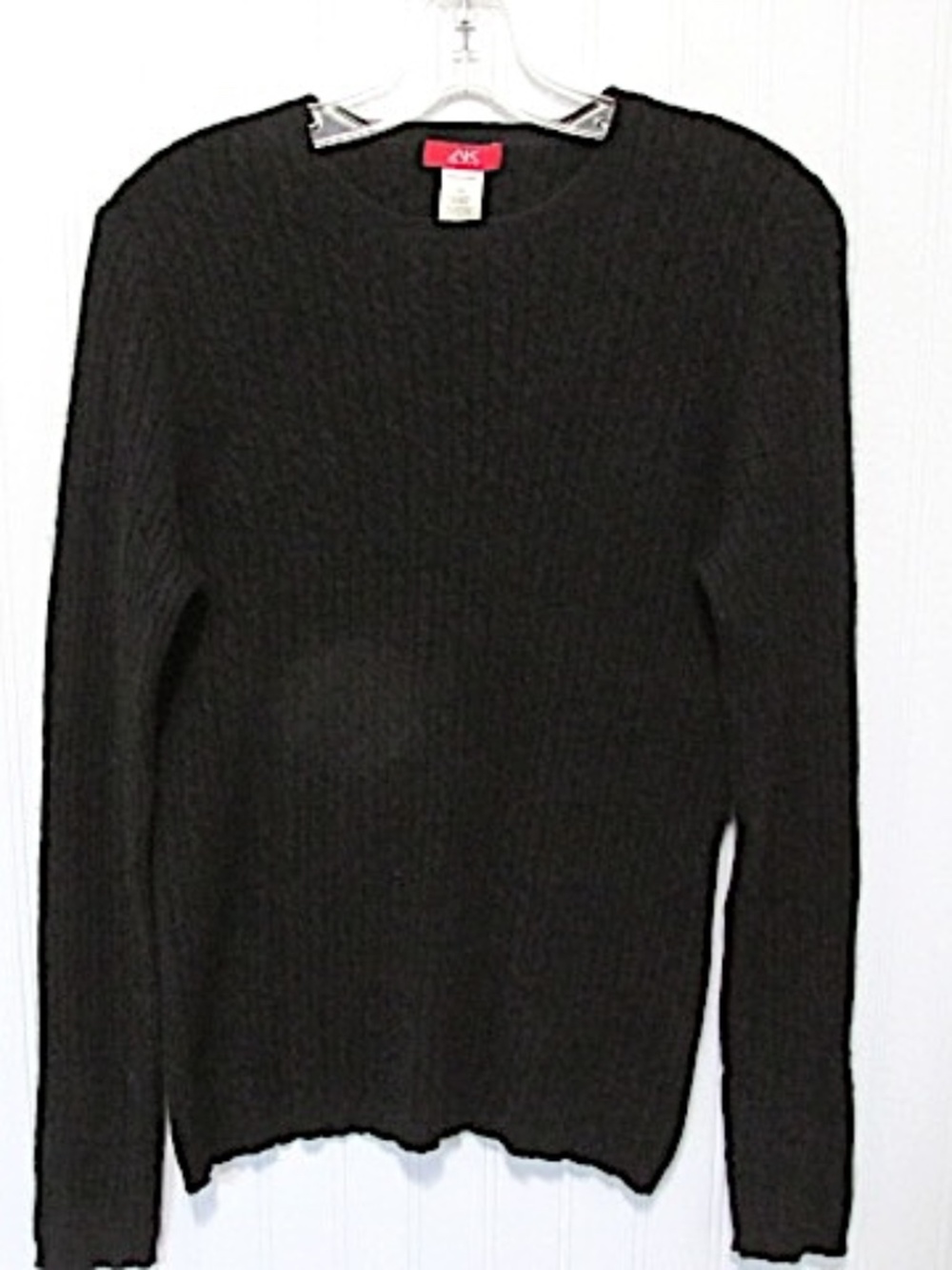 Anne Klein Black Cashmere Sweater, Size XL
